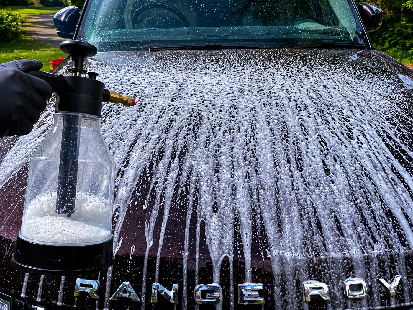 Two foam cannons loaded side by side