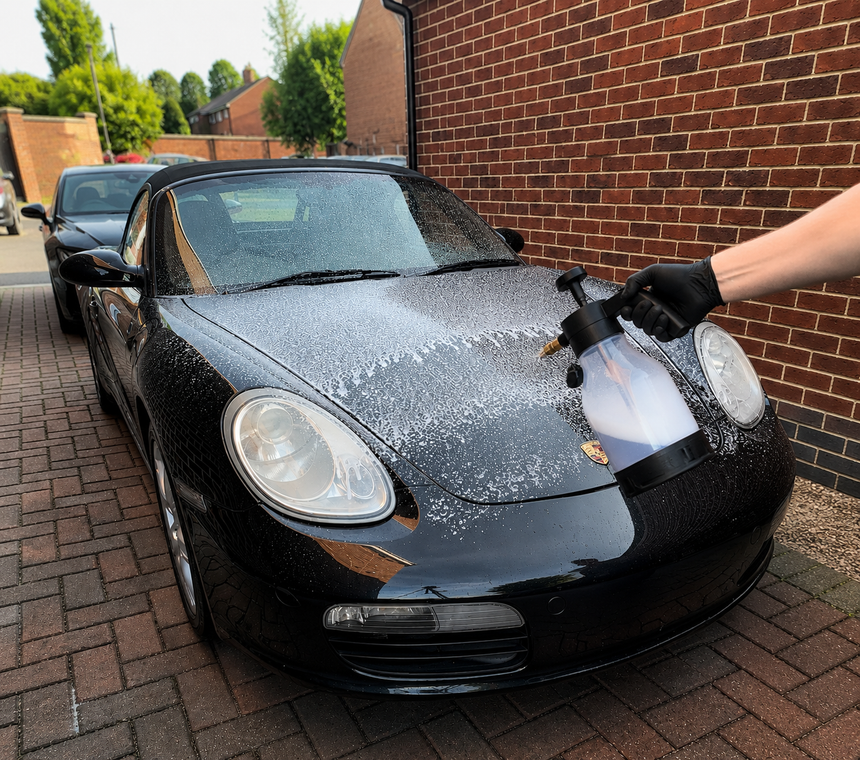 Pre-Wash Snow Foam being applied