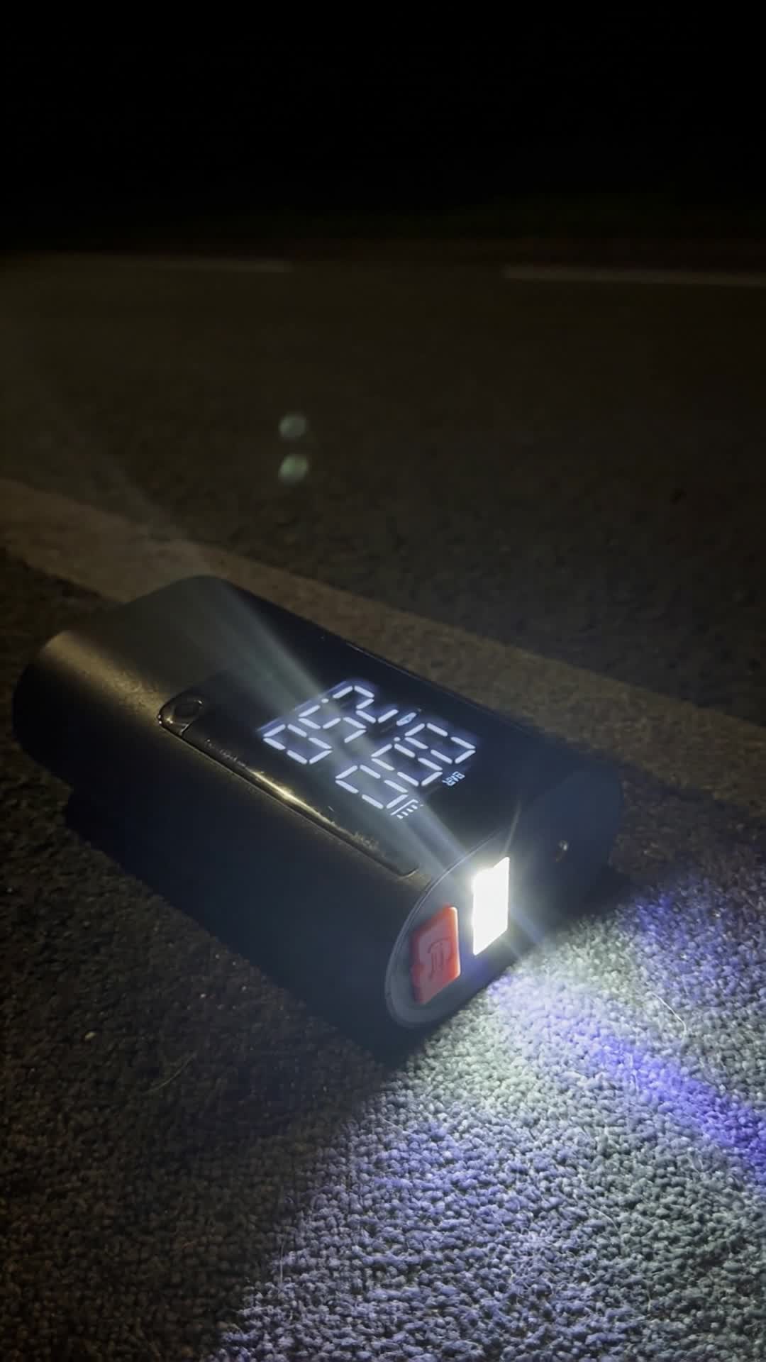 REVVO RESCUE white work light illuminating the roadside